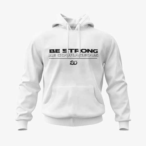 white hoodie strong