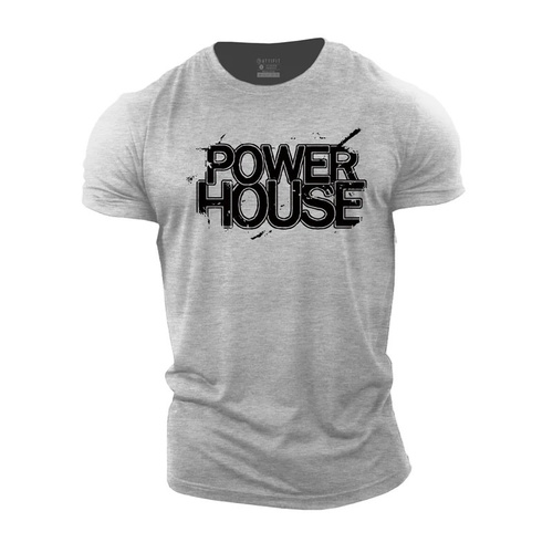 power house t-shirt grey