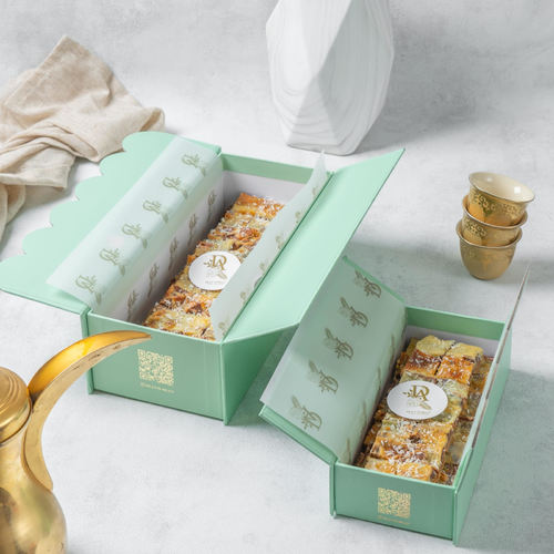 Large Size Chocolate Cubes - Biscuits and Chocolate With Nuts and sauce and a Little Coconut 64 Pieces