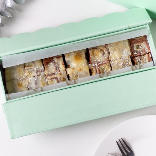 Mini Size Chocolate Cubes - Biscuits and chocolate with Nuts and sauce and a little C0conut Pieces 14