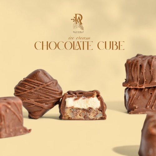 ice cream chocolate cubes
