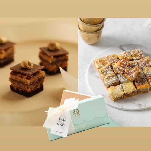 mix small chocolate cubes + golden - ١٢ حبه قولدن ١٨ جوكلت كيوبز