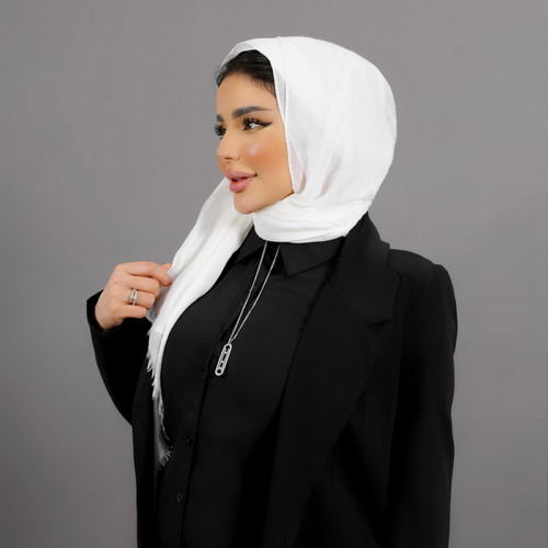 حجاب شال ابيض