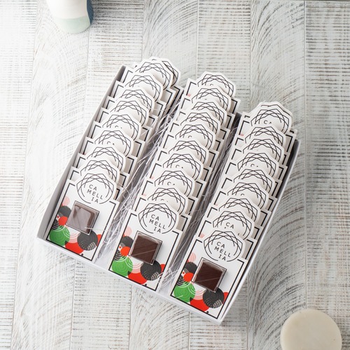 giveaways National day 33 cards in white wood try - With wafers chocolate