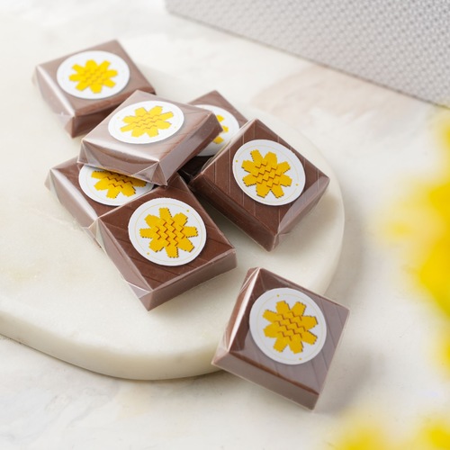 Half kilo chocolate wafers $ free stickers alarfaj flower