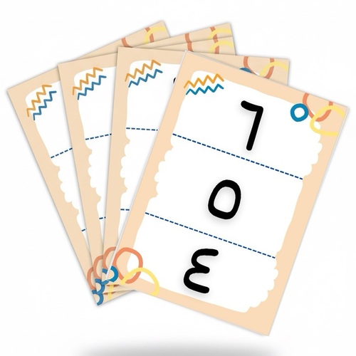 لعبة فردية (٦ ، ٥ ، ٤ ) - لعبة فردية للأعداد  (٦ ، ٥ ، ٤ )  للمستوى الاول ٢٥ كرت A5