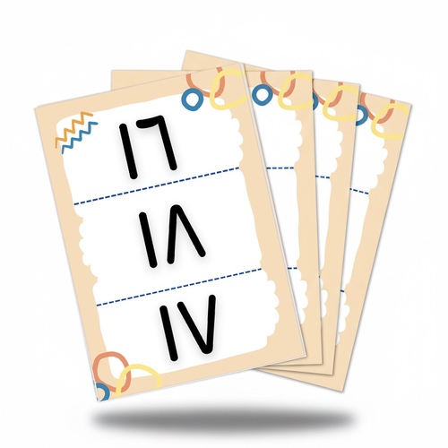 لعبة فردية ( ١٦ ، ١٨ ، ١٧ ) - لعبة فردية للأعداد &nbsp;( ١٦ ، ١٨ ، ١٧ ) للمستوى الثاني ٢٥ كرت A5