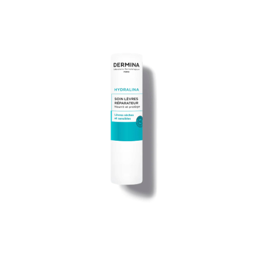 Clear Pharmacy - Dermina Hydralina Reparing Care For Lips 4gm - Stick aims to repair weakened lips and protects them from external agressions. Nourrished and hydrated, the lips regain comfort and suppleness