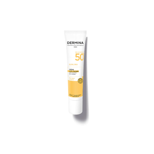 Clear Pharmacy - Dermina Sunlina Anti Dark Spot Cream SPF 50 - 40ml - provides very high sun protection, while visibly correcting dark spots. Lightweight cream. Rapid penetration. Non-greasy and non-sticky invisible finish , antioxidant , anti-dark spot