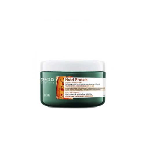 Clear Pharmacy - VICHY DERCOS NUTRI NOURISH PROTEIN MASK 250ML - Nourishing mask for dry hair.The association of nutritious pracaxi oil & restorative quinoa bran acts on hair fiber and luminous reflexion , For women with dry hair requiring nutrition