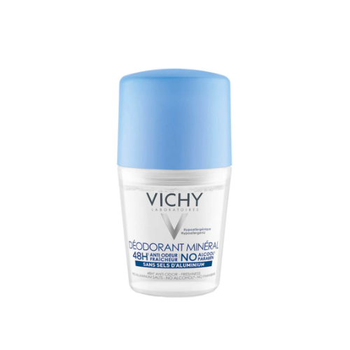 Clear Pharmacy - VICHY DEO ROLL ON 48HR MINERAL ALU FREE BLUE SV 0378 - powerful deodorant for men and women suffering from intense perspiration Contains micro-refined anti-perspirant active ingredients that offer up to 48-hour protection Ensures long-term anti-perspiration efficacy