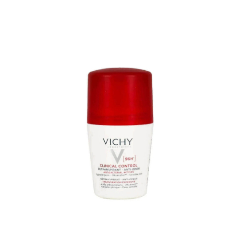 Clear Pharmacy - VICHY DEO ROLL ON C C 96HR WHT RED 50ML SV0394 - Vichy's deodorant range offers effective, high-tolerance products for all skin types, even sensitive ones