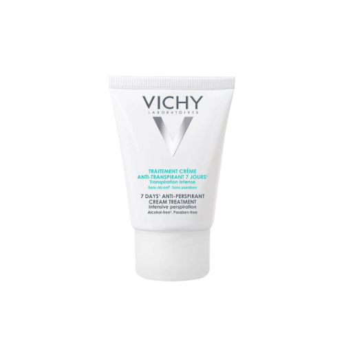 Clear Pharmacy - VICHY DEO CR TREAT 7 DAYS ANTIPERSPRNT 30ML SV0142 - Vichy 7 Days Anti-Perspirant Cream Treatment Deodorant is an effective anti-perspirant cream that delivers seven day efficacy to leave underarms feeling fresh and dry.