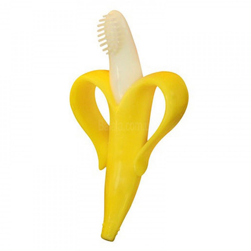 Banana toothbrush and teether