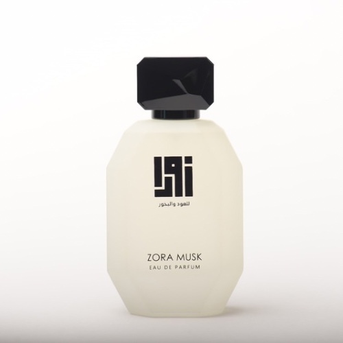 zora musk - عطر ١٠٠ مل مزيج من الزهور البيضاء والفواكه المنعشة التي تعتبر قاعده عطرية فخمة لمرتديها  
 ينصح باستخدامه مع البخور واعتباره مثبت يزيد من ثبات وفوحان البخور.