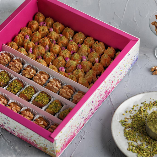 Boksha + rangena box - mix box dates (sokary) with rangena and pistachio and boksha sweet