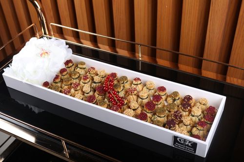 savory boksha in white tray
