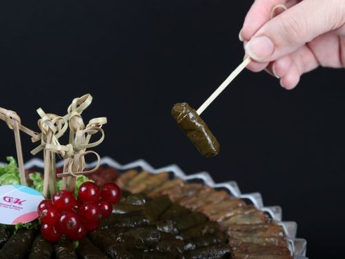 Crystal plate mini grape leaves & cabbage