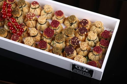 savory boksha in white tray