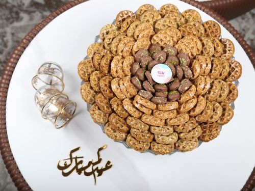Round Crystal plate sweets mix