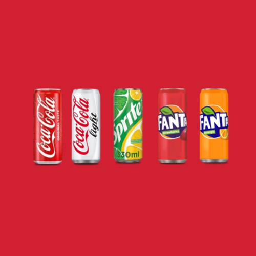 Soft Drinks - Choose from soft drinks [Coca-Cola - Cola Light - Sprite - Fanta Strawberry - Fanta Orange]