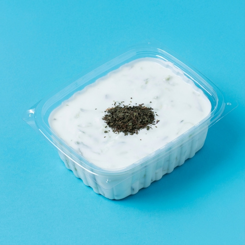 Yogurt & Cucumber Salad - Delicious yogurt and cucumber salad made with chopped cucumber, yogurt, and dried mint