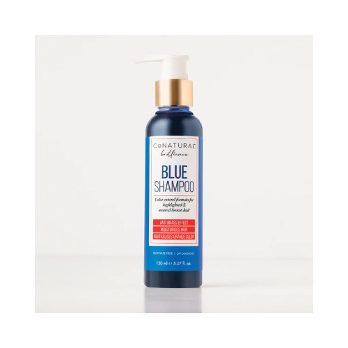 Blue Shampoo-150ml - Blue pigments in our shampoo actively combat and neutralize orange tones, effectively eliminating any brassy effects in highlighted brunette hair.