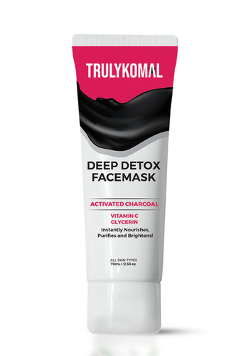 CHARCOAL FACE MASK WITH FITAMIN C +GELESRIN - قناع  إزالة السموم من الوجه (لجميع أنواع البشرة)
استمتعي بقناع الفحم المقشر العميق لإزالة السموم من بشرتك باستخدام قناع Truly Komal الخالي من الألم والغني بالفحم المنشط. تم تصميم هذا القناع لإزالة خلايا الجلد الميتة والرؤوس السوداء بلطف، مما يجعل بشرتك تشعر بالانتعاش والتجدد.
الفحم المنشط: يزيل الأوساخ والمواد الكيميائية والسموم من بشرتك، مما يعزز الوضوح والنضارة. فيتامين سي: يساعد على إعطاء بشرتك توهجًا شبابيًا. تركيبة تقشير خالية من الألم يزيل خلايا الجلد الميتة والرؤوس السوداء يوفر نضارة فورية ينظف البشرة ويزيل السموم منها
كيفية التقديم:نظفي وجهك ثم جففيه. ضعي طبقة سميكة ومتساوية من القناع على وجهك ورقبتك، مع تجنب منطقة العين. اتركي القناع على وجهك لمدة 15-20 دقيقة، أو حتى يجف تمامًا. قم بإزالة القناع بلطف بدءًا من الحواف. اشطفي وجهك بالماء البارد لإزالة أي بقايا. استخدميه 1-2 مرات في الأسبوع للحصول على أفضل النتائج.