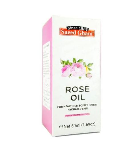 Rose Oil - يتم تقطير الورود الطازجة، التي يتم قطفها من بيئة نقية من الحدائق، بالبخار للحصول على زيت الورد العطري الأساسي. (50 مل)