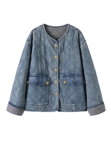 Denim coat - Over sized  model wearing size M