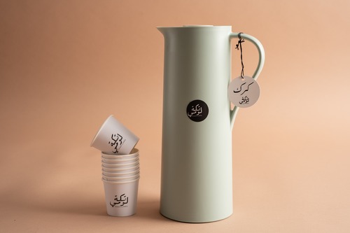 KARAK TEA THERMOS (1 LITER) - Karak tea thermos with saffron&nbsp; (1 LITER)