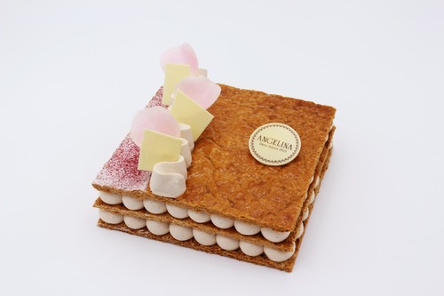 Rose or Vanilla Millefeuille entremet     NOTE: 1 DAY BEFORE DELIVERY - Next day delivery