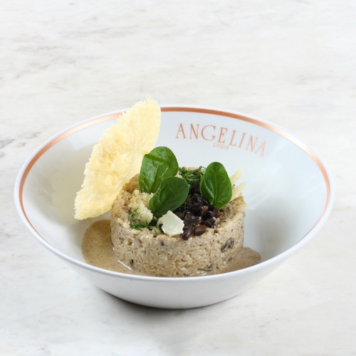 Mushroom risotto - Wild mushrooms, parmesan crust and herb salad