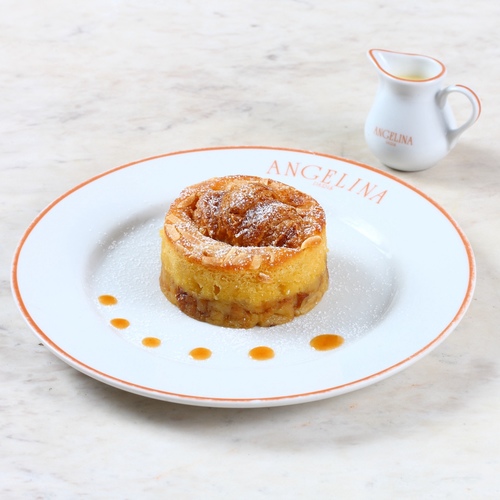 Caramelized croissant - Croissant “Pain perdu” way, almond and caramel sauce.