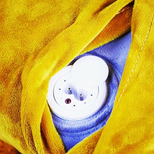 tow electric hot bag warmer / butts yellow +pink