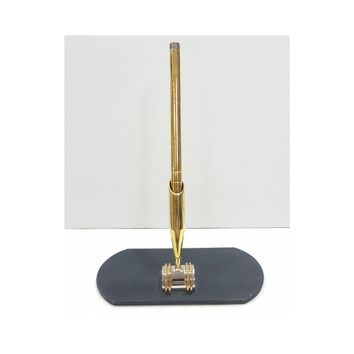 Metal Pen Stand (D034) - Metal Desk Stand w/ Ball Pen