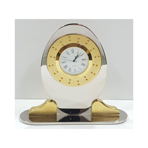 Golden Gifts co - Metal Clock (C035) - Metal small Clock Oval Shape