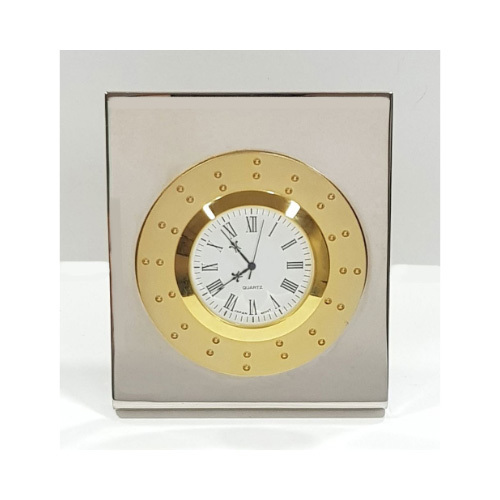 Golden Gifts co - Metal Clock (C036) - Metal small Clock Square Shape