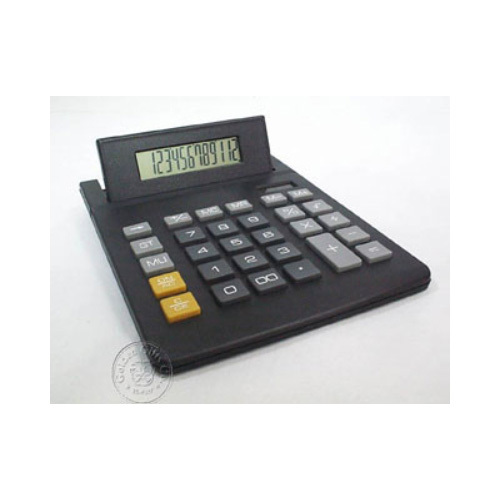 Desk Calculator (E041) - 12 Digits Desk Duel Power Calculator, Black