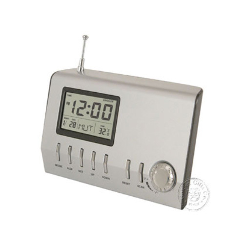 Golden Gifts co - Radio with Clock (E051) - Radio w/ Clock, Calendar And Thermo Rectangular