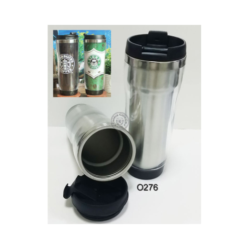 Golden Gifts co - Thermo Mug (O276) - Thermo Mug Stainless Steel inner, Transperant