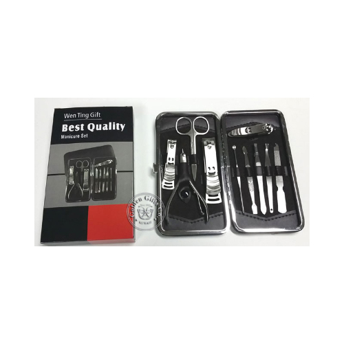 Manicure Set (O371) - Manicure Set of 10 PCs. PVC w/ Metal Case