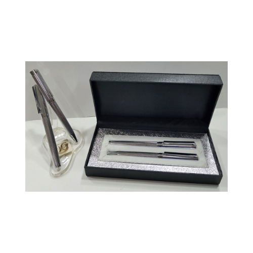 Metal Pen Set (PE050) - Ball Pen N Rolleng Pen Fully w/ Chrome