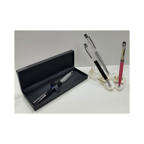 Crystal Pen (PE055) - Ball Pen Crystal w/ Stylus Touch Screen