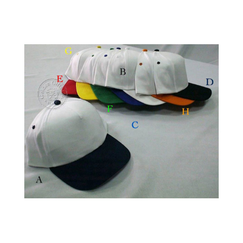 Golden Gifts co - Cotton Cap (PR191) - Cotton Baseball Cap white / Peak Color.