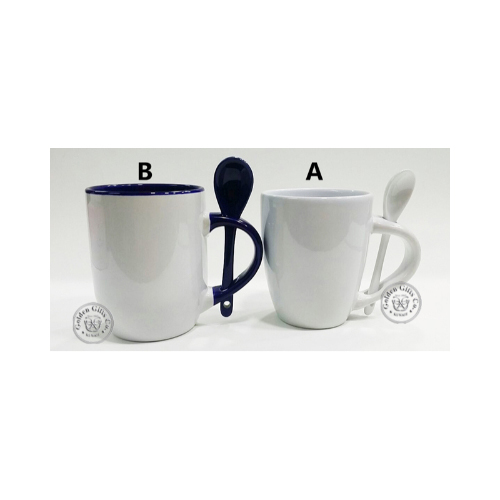 Ceramic Mug (PR403) - Sublimation Ceramic Mug with Spoon, with multi color printing  
 * Minimum Quantity to order from this item is 5 Pieces * In case of printing option, Kindly after completing your order send us your requested Picture to be printed on through our WhatsApp No. 97172071, Know that it will take 5-7 working days to be delivered