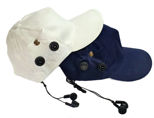 Cap with Radio (PR210) - Brush Cotton Baseball Cap w/ Radio