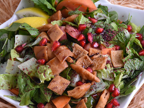 Fattoush - Parsley, tomato, cucumber, lettuce, lemon, toasted bread