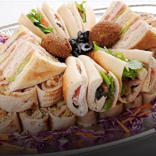 Gat Super Shahryar - A variety of club sandwiches, falafel sandwich and potato, eggplant sandwich with Iranian bread, labneh sandwich and halloumi sandwich with French bread