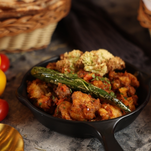 Mix Vegetables Tawa - A variety of vegetables cooked with tomatoes and spices